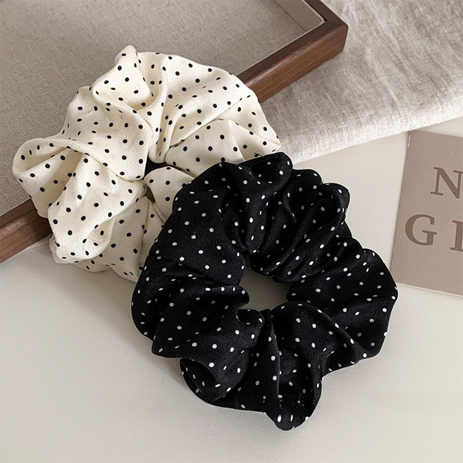 루나오라 헤어슈슈 도트 곱창머리끈 2종세트