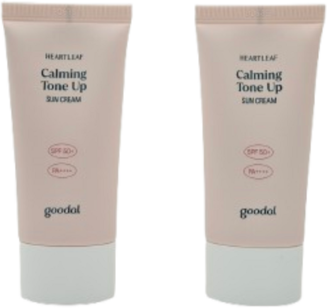 구달 맑은 어성초 진정 수분 톤업 선크림 50ml 2개 핑크 베이지 톤업, 1개, 100ml