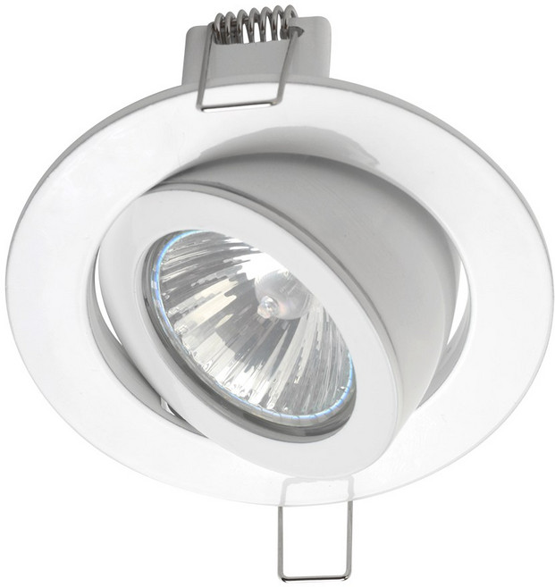 3.5호 원형 직회전 MR16 할로겐 램프용 매입등 기구 타공 90mm (3.5인치) 화이트, 1개