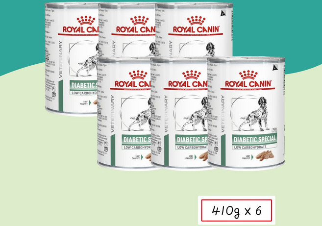 [로얄캐닌] 독 다이아베틱 캔 2.46kg (410g*6), 닭, 410g, 6개
