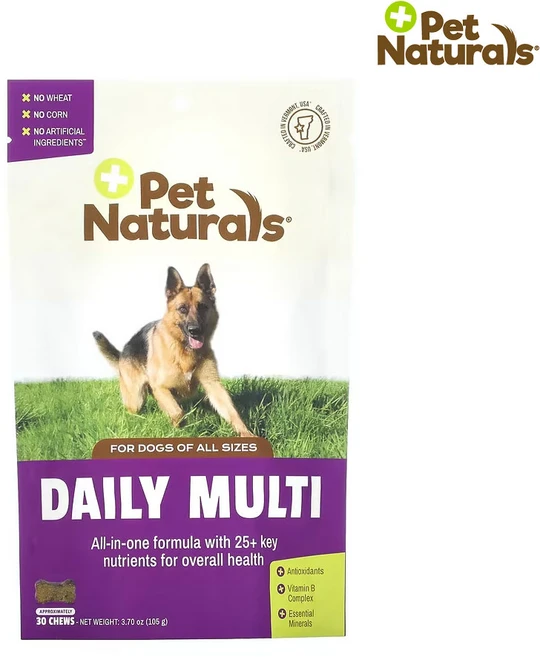 펫 내추럴 데일리 멀티 포 도그 개 강아지 올사이즈 105g 30츄이, 종합영양제, 1개 - 쿠팡