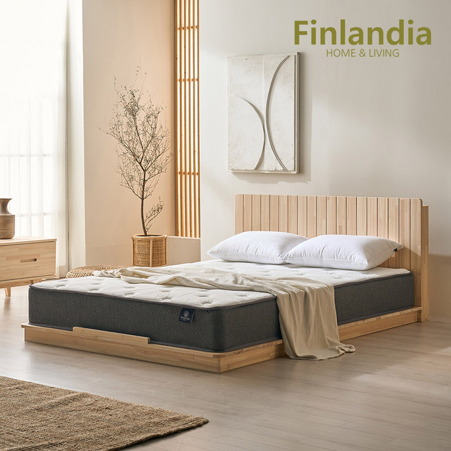 핀란디아 엘렌 편백 저상형침대Q, 내추럴