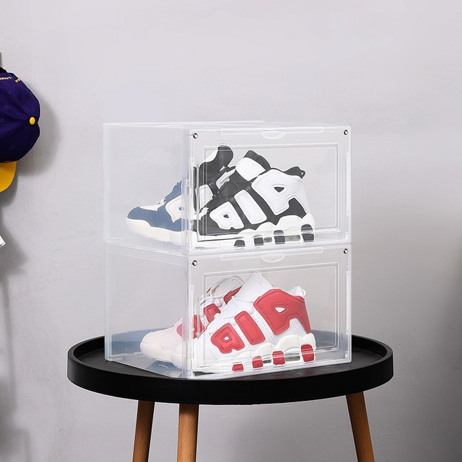 透明鞋盒 收納盒 籃球鞋收納櫃, 1個, 最新款 透明白 [ 超取最多5個 ]