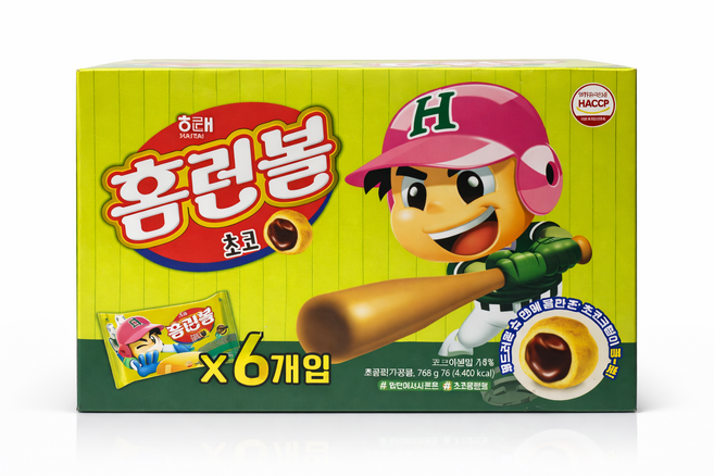 홈런볼 초코 128g x 6개입 대용량 초코볼 해태 홈런볼, 768g, 1개