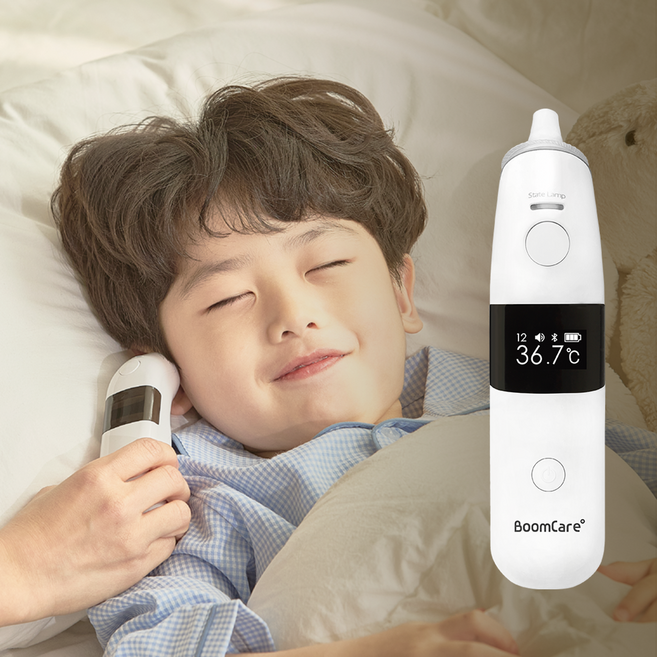 붐케어 적외선 귀체온계 BC-05 리필캡20개+보관케이스 신제품 귀속형 체온계, 1개