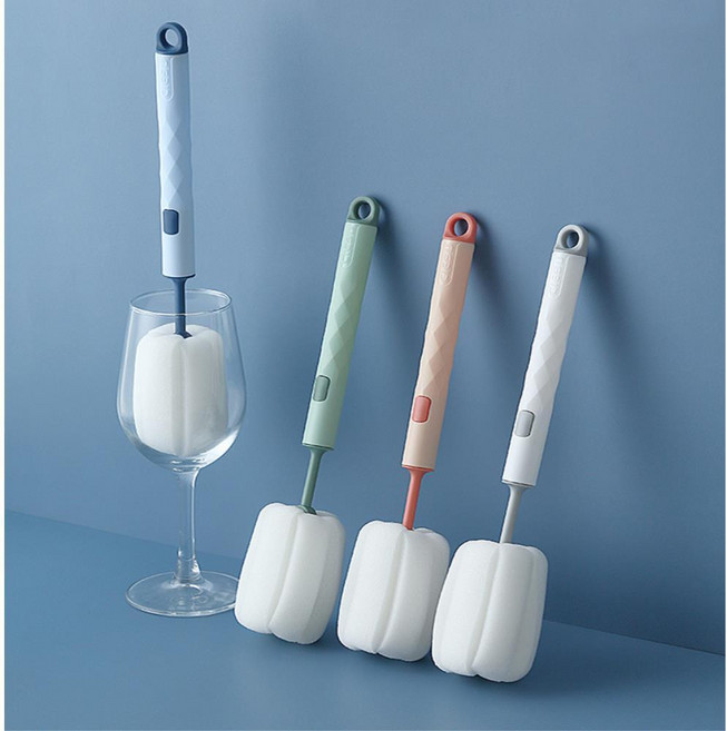 와인잔 맥주컵 머그잡 텀블러용 스펀지세척솔 맥주컵용 주방잡화 컵수세미 쉬운세척