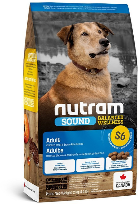 Nutram 紐頓狗飼料, 1個, S6成犬-雞肉+南瓜, 2kg, 雞