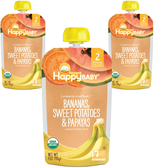 해피베이비 클리어리 크래프티드 어린이 스무디 113g, 3개