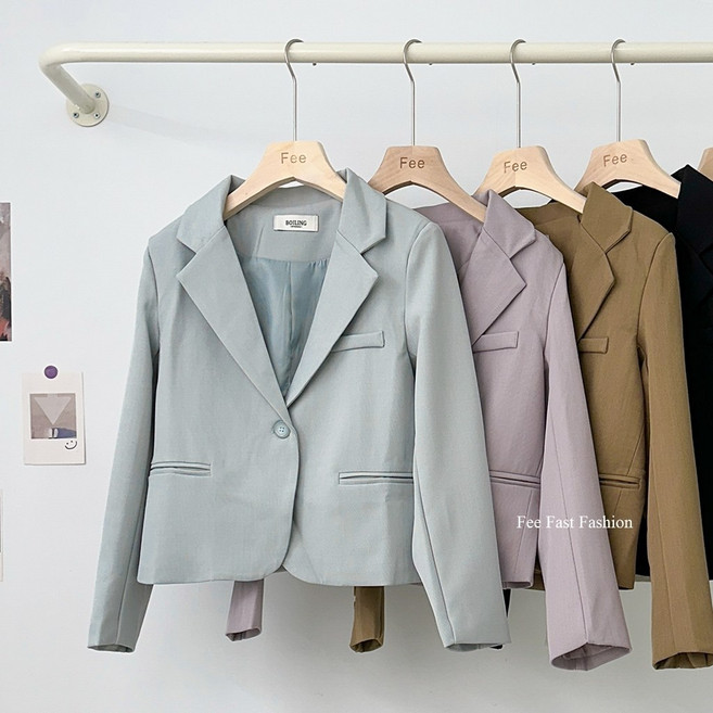 莫蘭迪單釦西裝外套 5色女上衣 韓系日常休閒穿搭