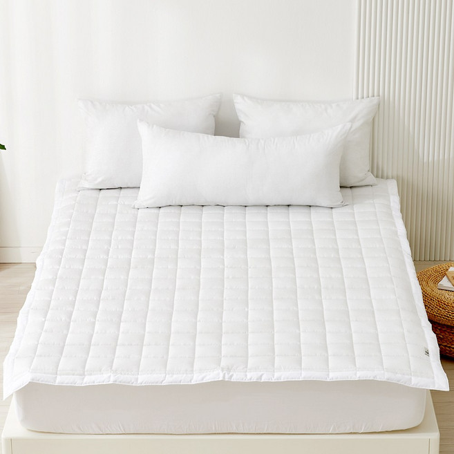 국내제조 띵스룸 듀라론 휴비스 냉감패드 여름침대패드, 냉감)아이스크림 화이트, 쿨매트