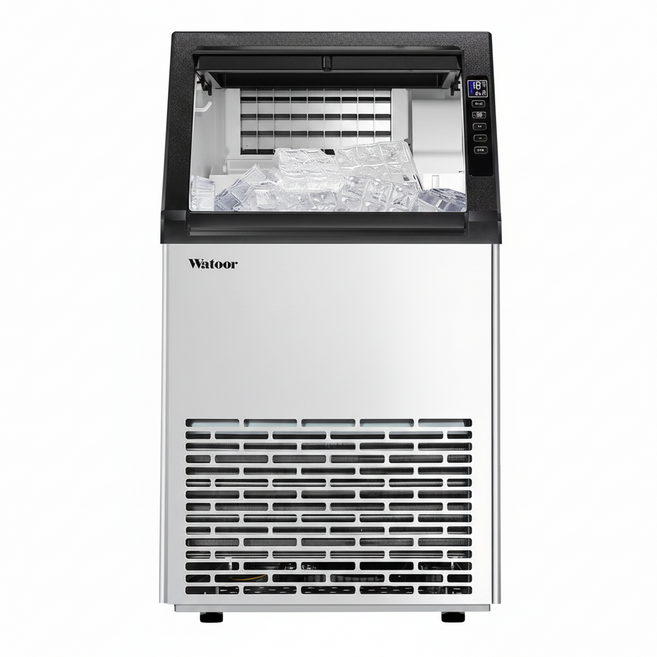 데일리테크 카페 연속 제빙 업소용 제빙기 얼음 제조기 대용량 아이스 메이커 50kg 재빙기, 일생산량(50kg, 약250~300잔)직수관 - 제빙기