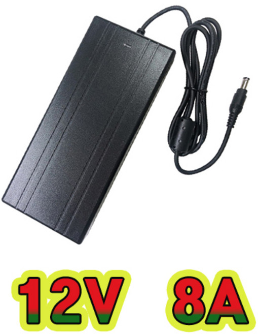 순흥전기 12V 8A 접지형 어댑터 SMPS DC12V8000mA 아답터 직류전원장치, 12V8A 접지형+전원선AC코드 1M, 1개