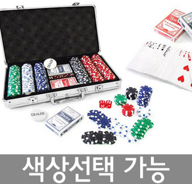 파인굿즈 국제규격 카지노칩300세트 보드게임, 혼합, 300세트