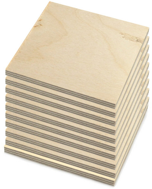 자작나무 합판 소형사이즈 목재 받침 목공 스트링아트 재료 두께 15mm, 10개, 15x150x150mm