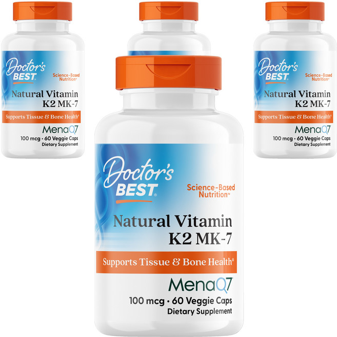 닥터스베스트 내추럴 비타민 K2 MK-7 100mcg 베지 캡, 60정, 4개
