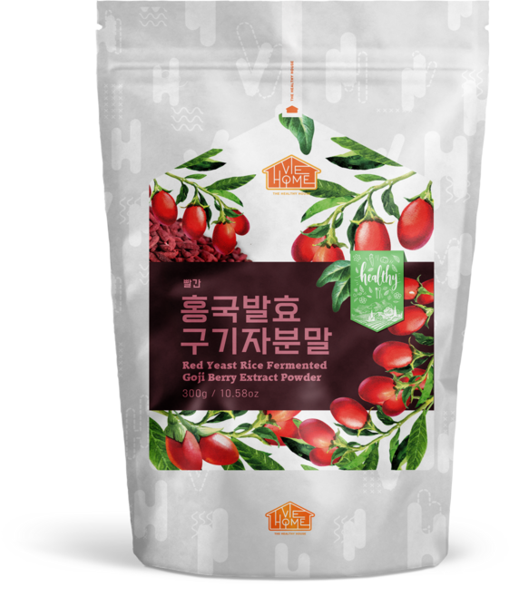 건강한우리집비옴 빨간 홍국 발효 구기자 분말, 1개, 300g