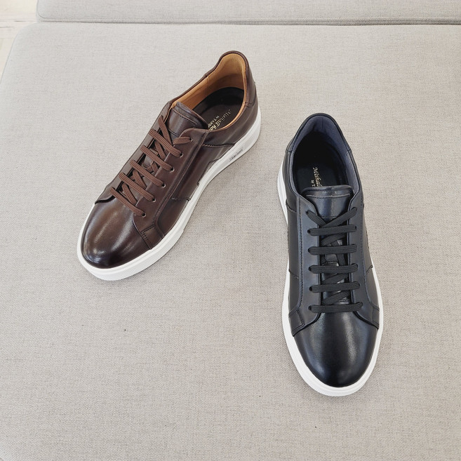 미셸by탠디 [[남성필수탬]] 깔끔하고 심플한 천연소가죽 초경량 몰드창 기본 남성 스니커즈 운동화