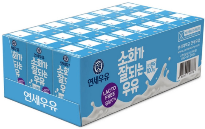 연세우유 소화가 잘되는 우유, 24개, 190ml
