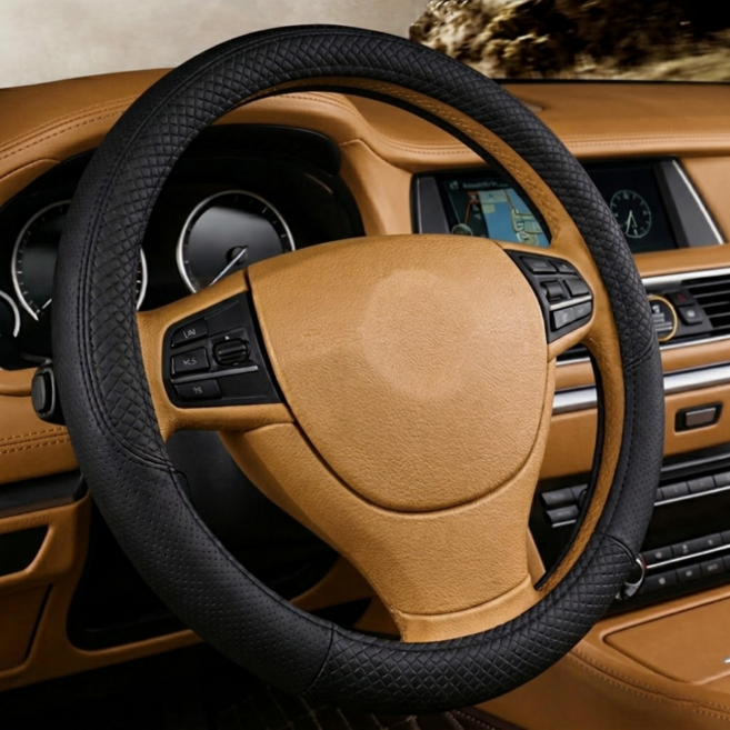 이스쳐 편안한 그립감 미끄럼방지 핸들 커버, 블랙