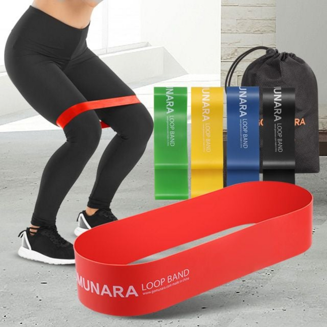 루프 밴드 5종 세트 고무 탄력 다리 힙업 라텍스 근력 운동 헬스 트레이닝 스트레칭, 본상품