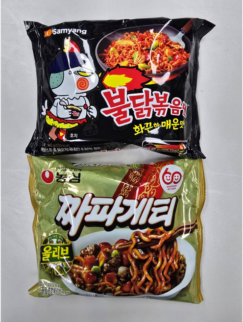 삼양 불닭볶음면 140gx1 +농심 짜파게티 140gx1 =(1세트), 12세트