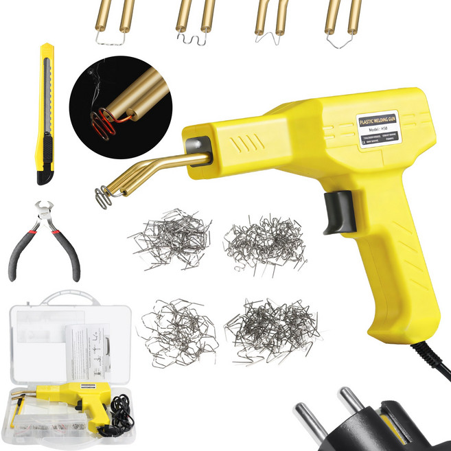 플라스틱 용접기 핫 스테이플러 휴대용 자동차 범퍼 수리 풀세트, 1개