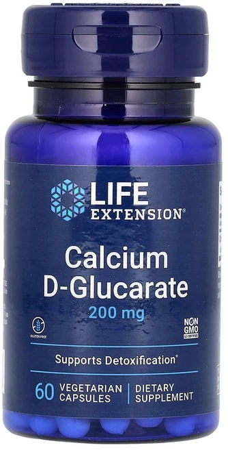 라이프익스텐션 Calcium D-Glucarate 칼슘D-글루카 레이트 200mg 식물성 캡슐, 1개, 60정 - 쿠팡