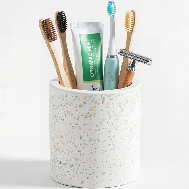 꿀쥬 규조토 칫솔꽂이, 파스텔 그린, 1개