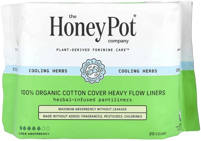 The Honey Pot Company 100% 유기농 순면 커버 헤비 플로 라이너 20개, TheHoneyPotCompany100유기농순면커버헤비 - 쿠팡