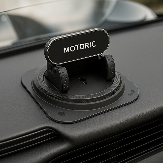 차량용 거치대 대시보드형 모토릭 360도 회전 강력흡착 Z폴드 호환, 블랙, 1개