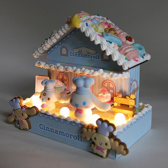 시나모롤 무드등 쿠키하우스 DIY 만들기 꾸미기 세트 키트 데코덴 재료 파츠 소품 장식 취미 여가 키덜트 단체선물 크리스마스선물, 1개