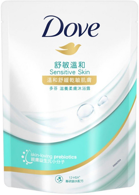 Dove 多芬沐浴乳補充包, 580g, 1包