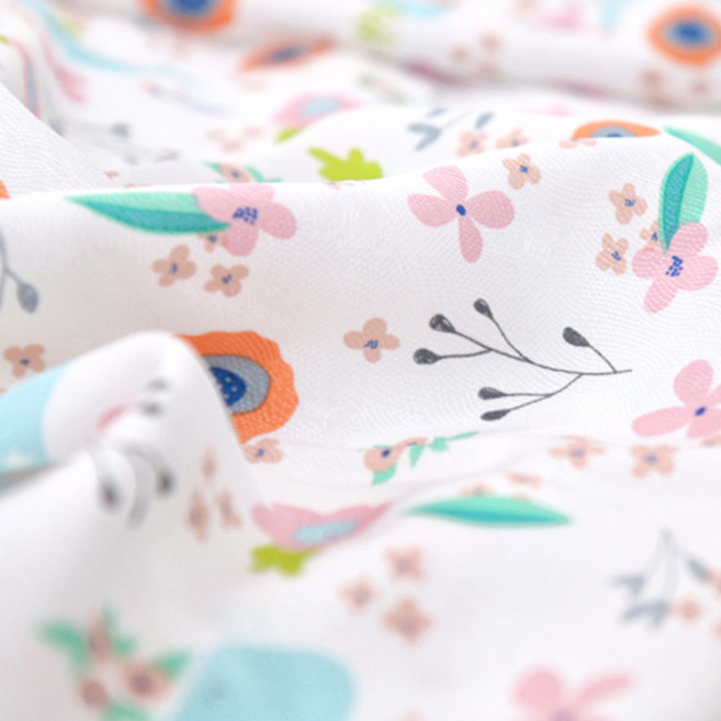 (천마마) KC인증무형광천연인견-춤추는고래(옷 이불 잠옷), 화이트