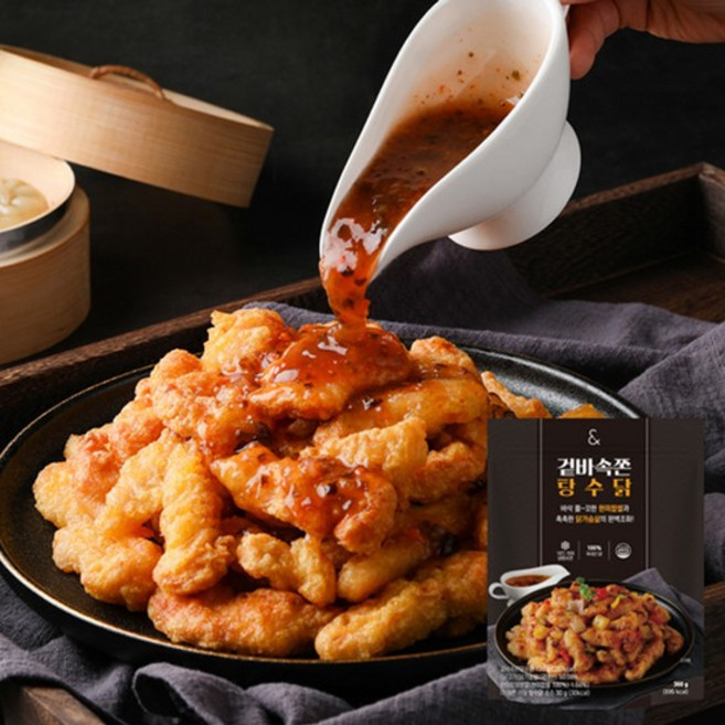 똑똑한식단 현미찹쌀 닭가슴살 탕수육 360gx2팩(팩당/탕수닭330g+소스30g), 없음