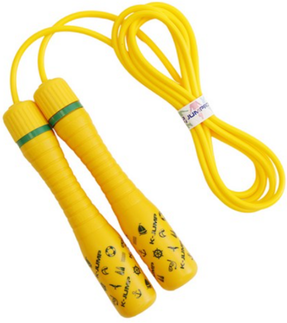 김수열줄넘기 어린이 롱키형 줄넘기 SY-004, ALL YELLOW, 4개