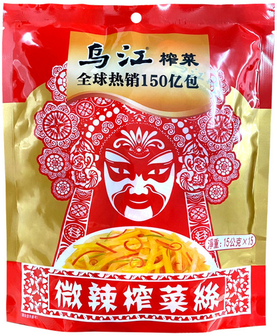 烏江 涪陵榨菜 口袋隨身包 微辣 精裝組, 225g, 1個