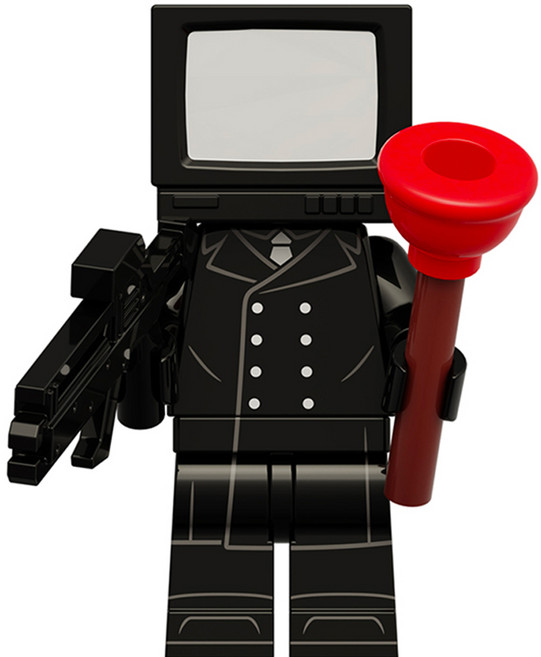 핸드브릭 팩토리 커스텀 미니브릭 피규어 스키비디 토일렛 호환 블록호환, 29. TV맨 OFF, 1개