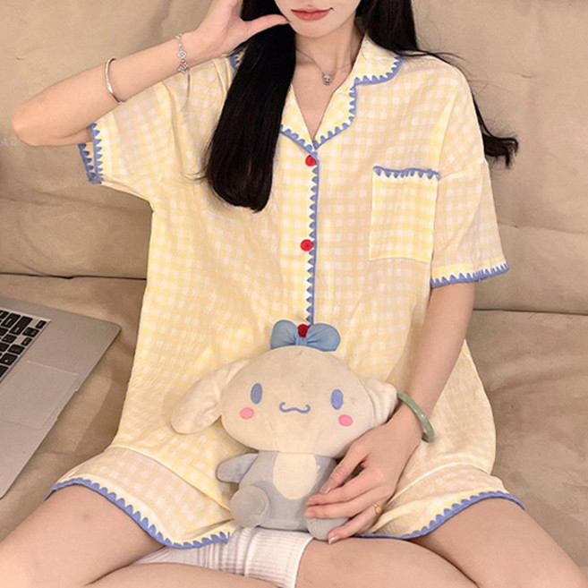 드마엘 여성 모니카 반팔 파자마 상하세트(2color)+델로나