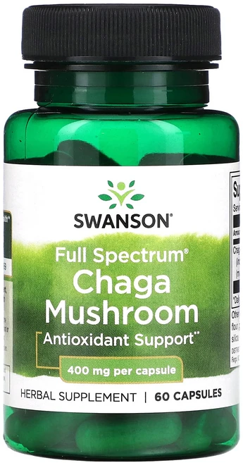 Swanson Full Spectrum 차가버섯 400mg 캡슐 60정, SwansonFullSpectrum차가버섯400mg캡슐, 1개 - 쿠팡