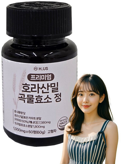 제이엔엠 카무트 효소 100%식약청인증 프리미엄 캐나다산 호라산밀, 1개, 60정