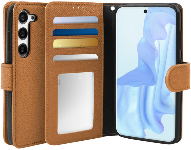 폰누리 미라쥬 소가죽 지갑형 카드 수납 휴대폰 케이스