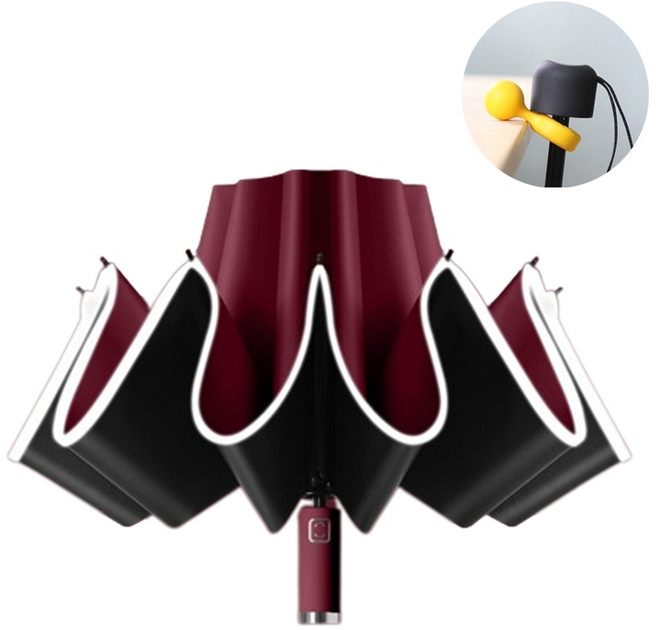 보나라온 튼튼한 야광 거꾸로 자동우산 3단+우산거치대