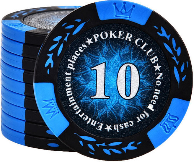 텍사스 포커칩 마작 바카라 마작칩 14g 클레이칩 세트, 10액면-60개