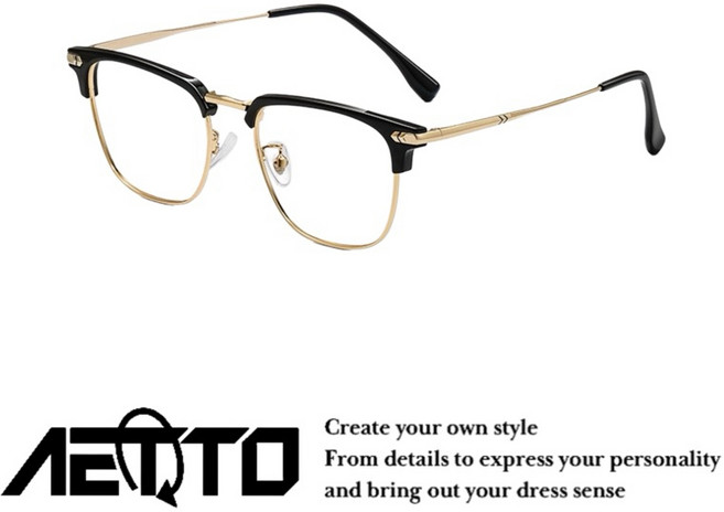 AETTO 金屬半框眼鏡 韓系細框設計 男女適用