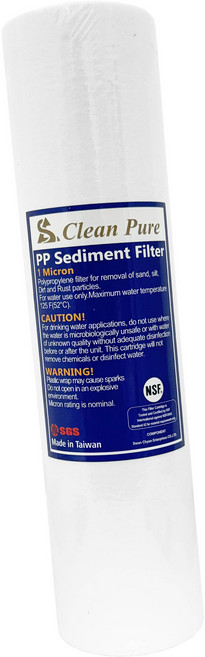 NSF SGS認證 淨水器濾心, 1個, Clean Pure 10吋棉質濾芯 1微米