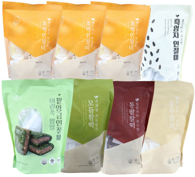 창억떡 6종 세트(80개), 500g, 8개