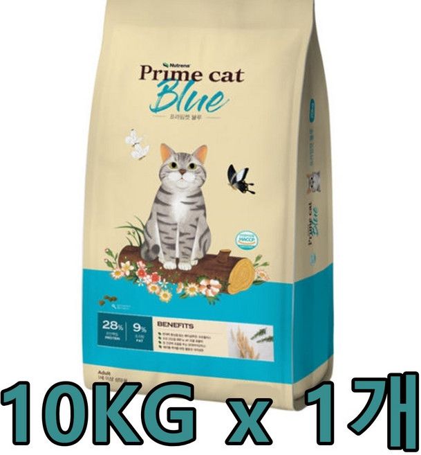 뉴트리나 프라임캣 블루 10kg 고양이사료, 1개, 닭