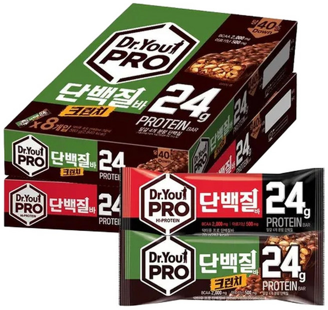 오리온닥터유프로 단백질바(70g)8p+크런치(70g)8p, 1개, 70g