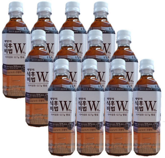 코카콜라 태양의 식후비법 더블유W차, 500ml, 12개