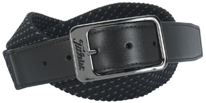 타이틀리스트 골프 벨트 밸트 스트레치 메쉬 선물, 블랙/차콜